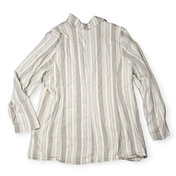 Torrid‎ Stripped Lightweight Linen Blend Long Sleeve Blazer Women's Size 1 - Picture 4 of 13